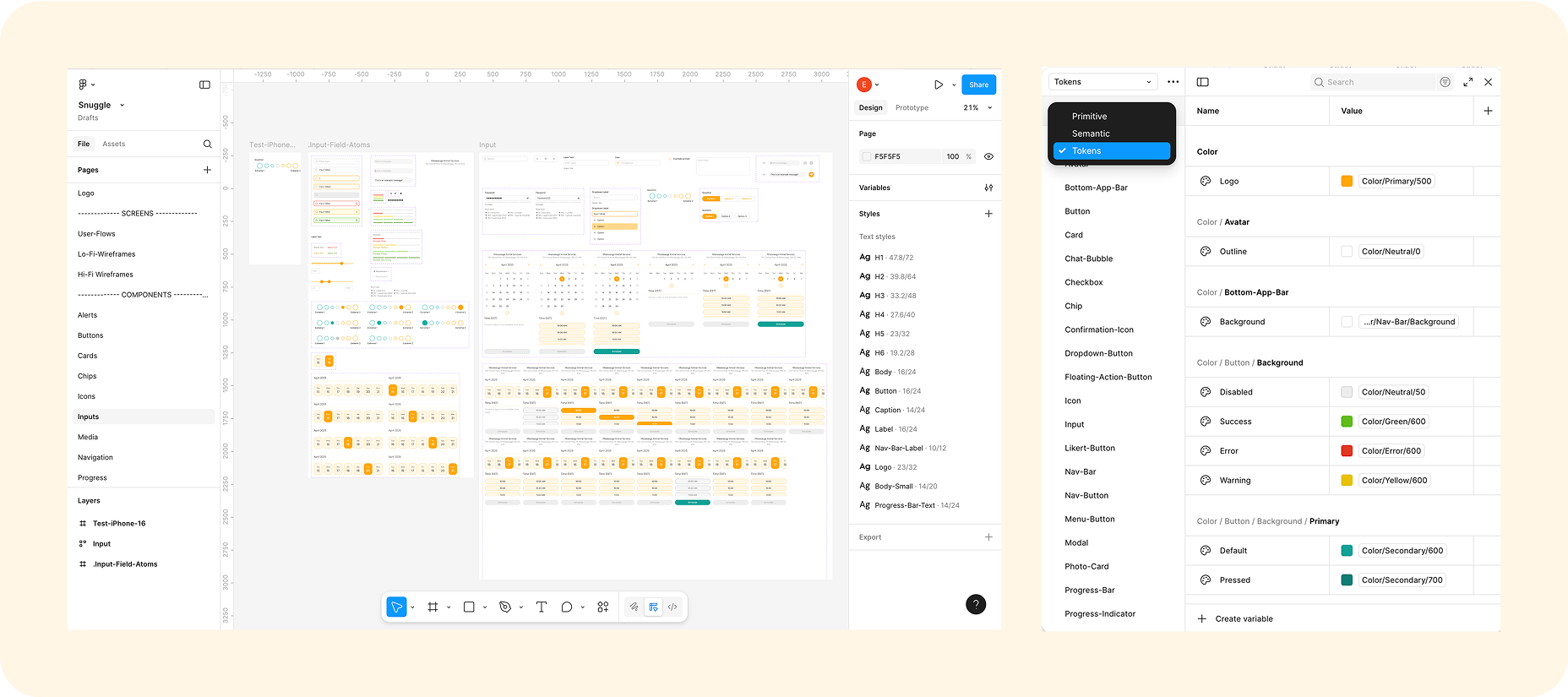 Design system for Snuggle